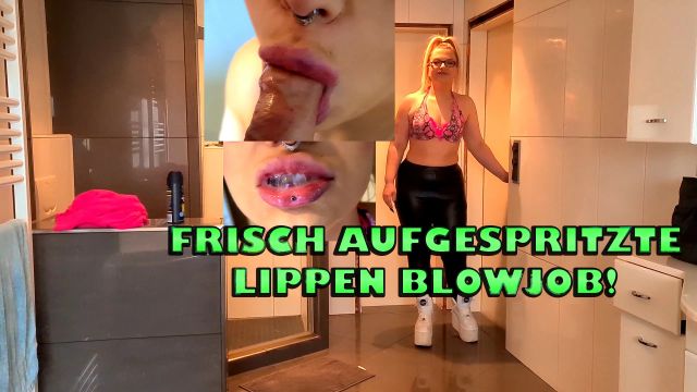 Frisch aufgespritzte Lippen Blowjob!