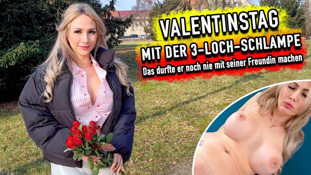 Valentinstag mit der 3-Loch-Stute ! Das durfte er noch nie