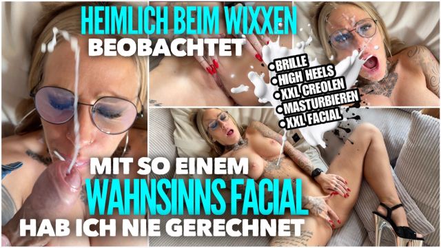 WAHNSINNS FACIAL explosion | Heimlich beim wixxen beobachtet