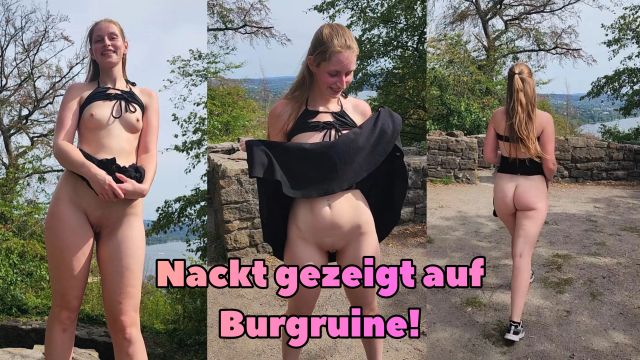 Unterm Kleid nichts drunter | Wanderung bei alter Burgruine