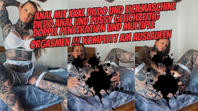 Anal + Doppel Penetration mit XXXL Dildo & Fickmaschine